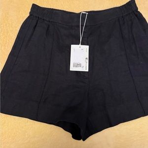 COS navy linen shorts, NWT